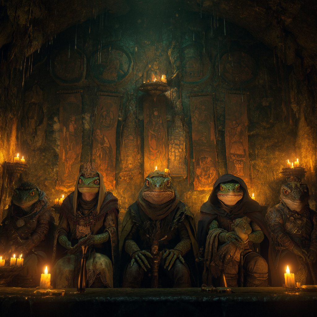 Conseil de dirigeants Ssraans dans un sanctuaire